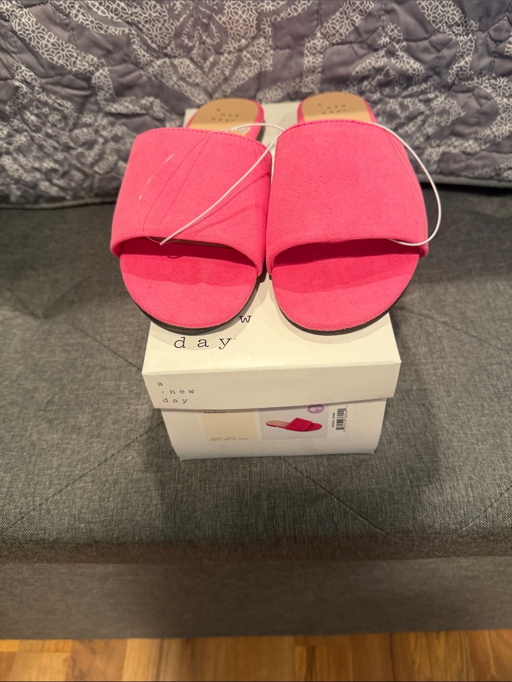 a new day Hot Pink Slide Sandals